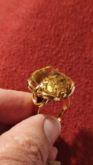 Anello vintage oro 18k Designer elegante Ribassato