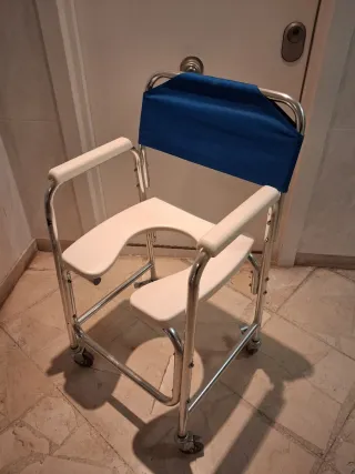 Silla de baño con ruedas