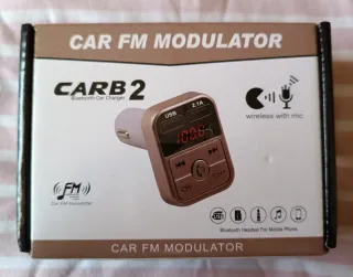 CARB 2 Transmisor FM Bluetooth Coche Cargador USB
