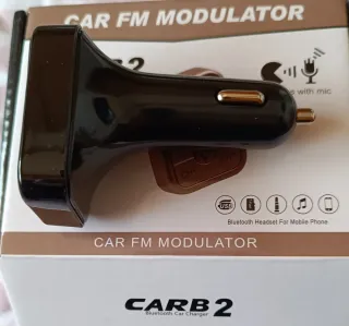 CARB 2 Transmisor FM Bluetooth Coche Cargador USB