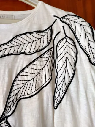 Conjunto Falda Vaquera y Camiseta Hojas