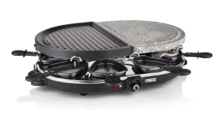 Grill eléctrico Princess con plancha y piedra.