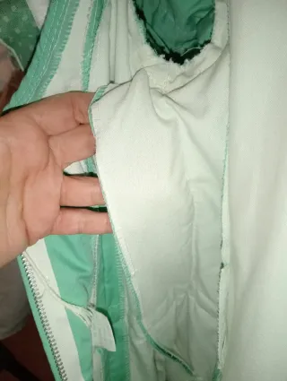 Traje de flamenca verde y blanco de niña 7/8 años
