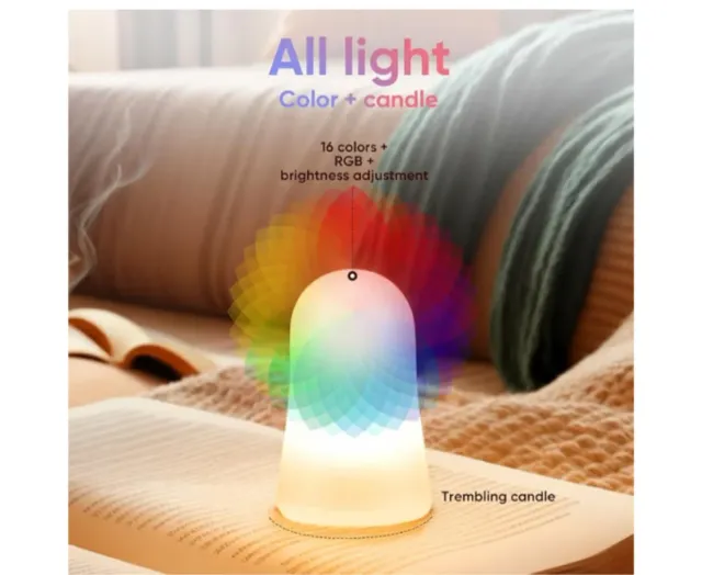 Pack 12 Velas LED RGB Calentador Plano