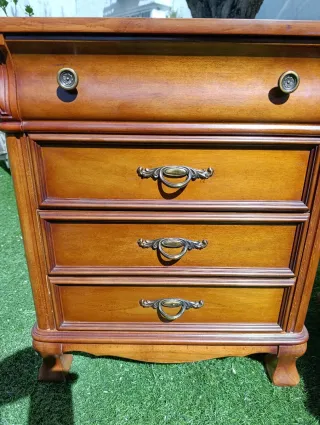 Mesitas de noche de madera maciza (2 unidades)