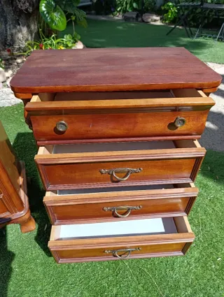 Mesitas de noche de madera maciza (2 unidades)