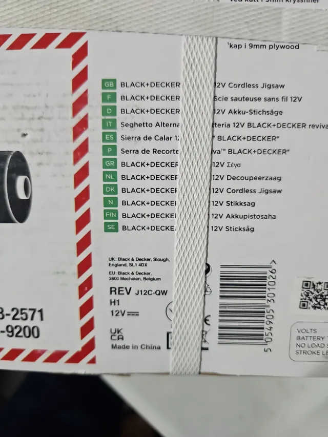 Serra de calar Black+Decker 12V