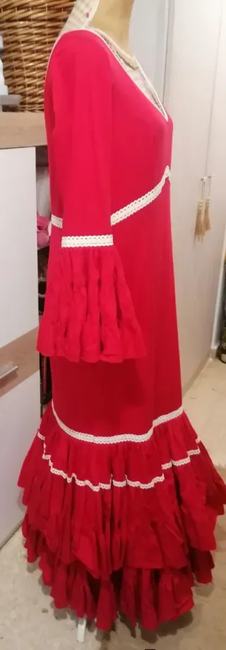 Vestido Flamenca Rojo Volantes