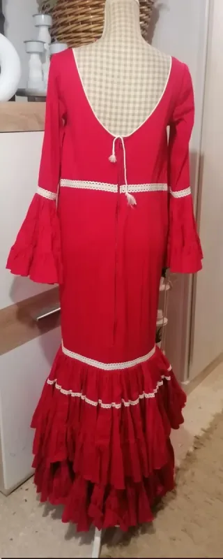 Vestido Flamenca Rojo Volantes