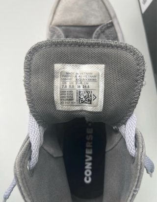 Converse grises plataforma