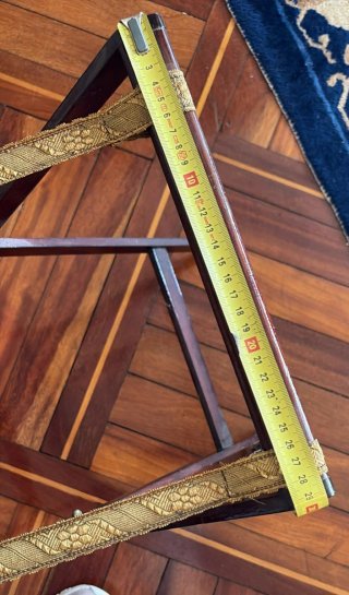 Soporte auxiliar tijera de madera para bandeja