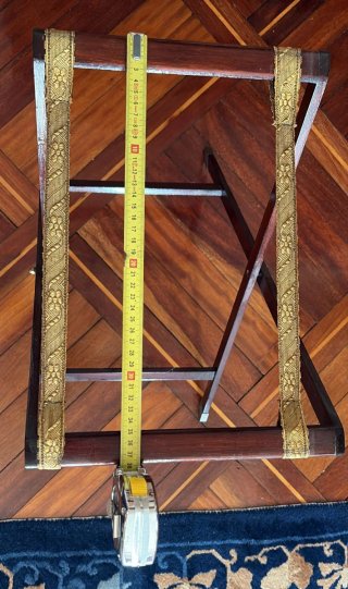 Soporte auxiliar tijera de madera para bandeja