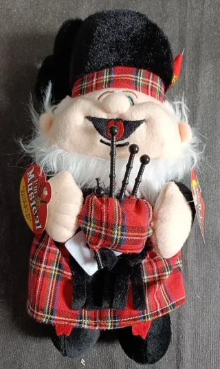 Peluche Escocés Gaitero y Muñeca Tartán