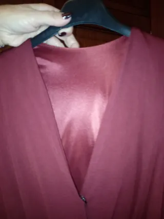 Vestido rojo de manga larga