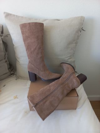 Botas Altas Ante Mujer T36