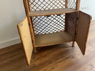 Estantería de mimbre con puertas (venta en persona