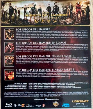 Los Juegos del Hambre Saga Completa Blu-ray