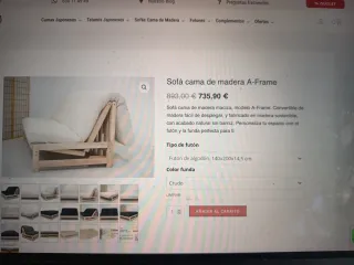 Divano Letto Futon in Legno. Futon espai