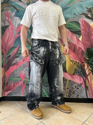 Jeans uomo baggy streetwear