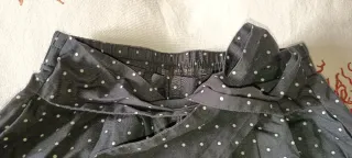 Pantalón Zara lunares negro blanco T.XS