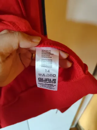 Felpa rossa Guru ragazzo 14 anni