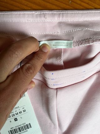 Pantalón Zara elástico rosa Talla M