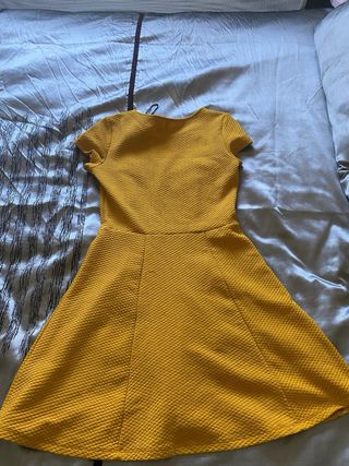Vestido H&M Amarillo Texturizado