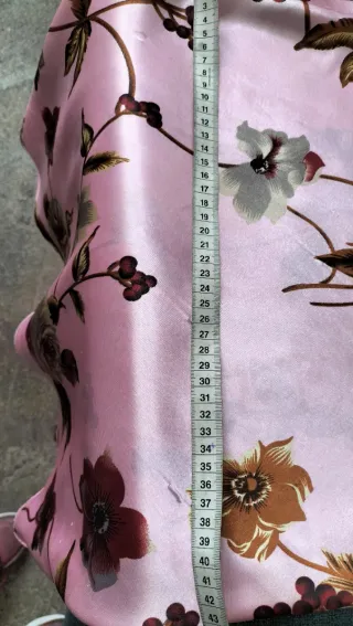 Camisón seda floral rosa