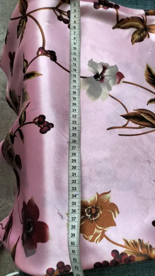 Camisón seda floral rosa