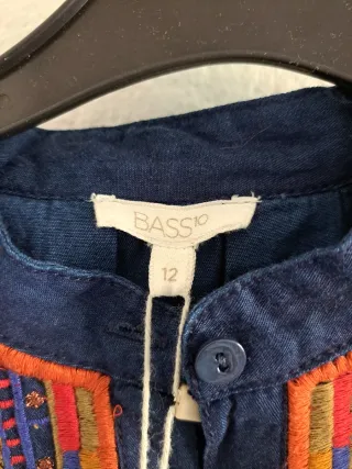 Vestido vaquero niña T.11-12 bordado