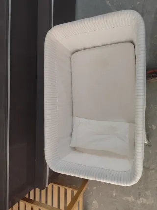 Minicuna con ruedas + colchón y almohada