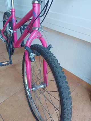 Bicicleta Infantil Rosa 10 Velocidades