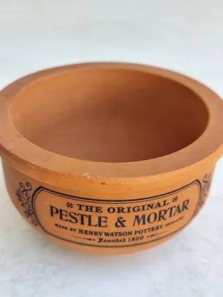 Mortero cerámica vintage inglés