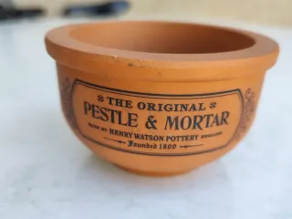 Mortero cerámica vintage inglés