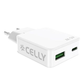 Cargador Celly 45W GaN USB-C + USB-A