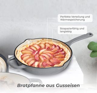 Sartén Hierro Fundido 24.5cm Beige/Gris