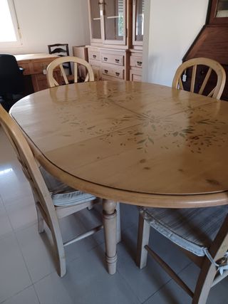 Conjunto rústico madera maciza