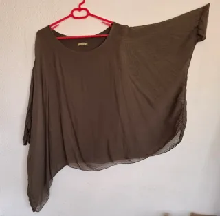 Blusa pañuelo viscosa y seda