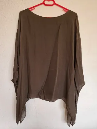 Blusa pañuelo viscosa y seda