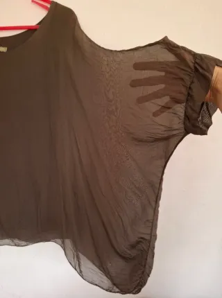 Blusa pañuelo viscosa y seda