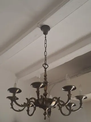 Lámpara de Techo Bronce Estilo Holandés