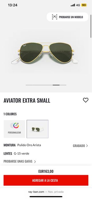 Gafas de sol Ray-Ban Aviator 52