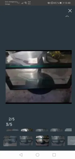 Mueble TV giratorio cristal y metal