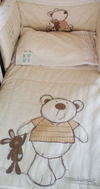 Ropa de Cuna/ Cama Oso 70x140: Edredón, Chichonera