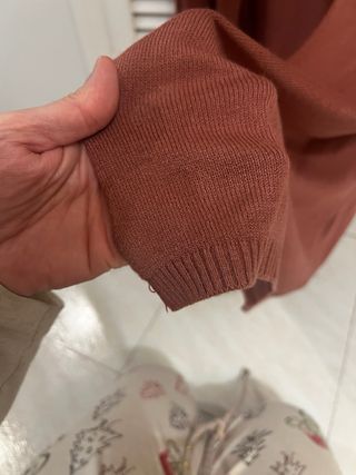 Vestido floral rosa maquillaje T. M manga larga.