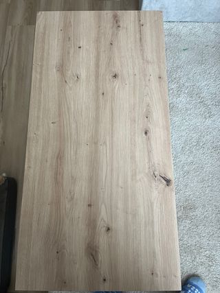 Mesa de centro elevable salón madera y blanco