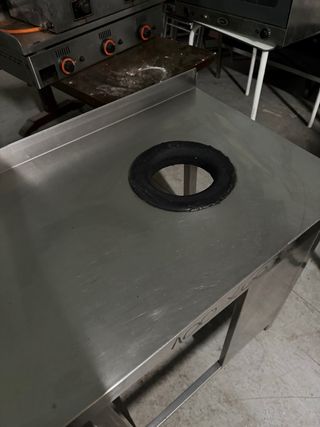 Mesa de acero CUBO BASURA industrial