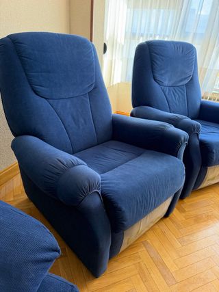 Poltrone relax reclinabili blu