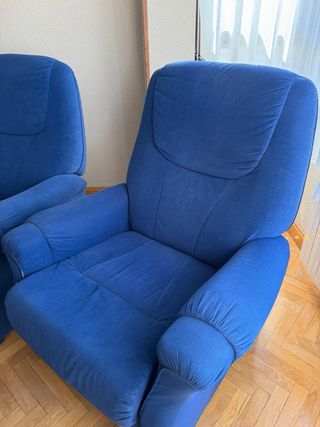 Poltrone relax reclinabili blu