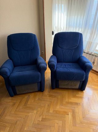 Poltrone relax reclinabili blu